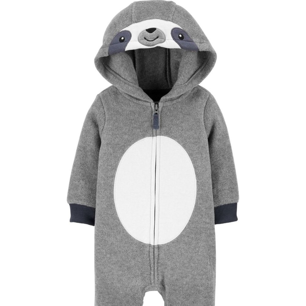 Carter's - Sloth Fleece Hooded Jumpsuit